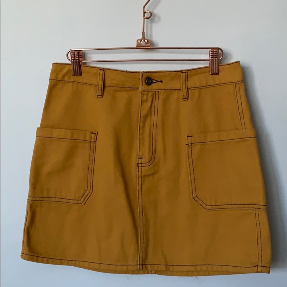 Forever 21 mustard mini skirt
